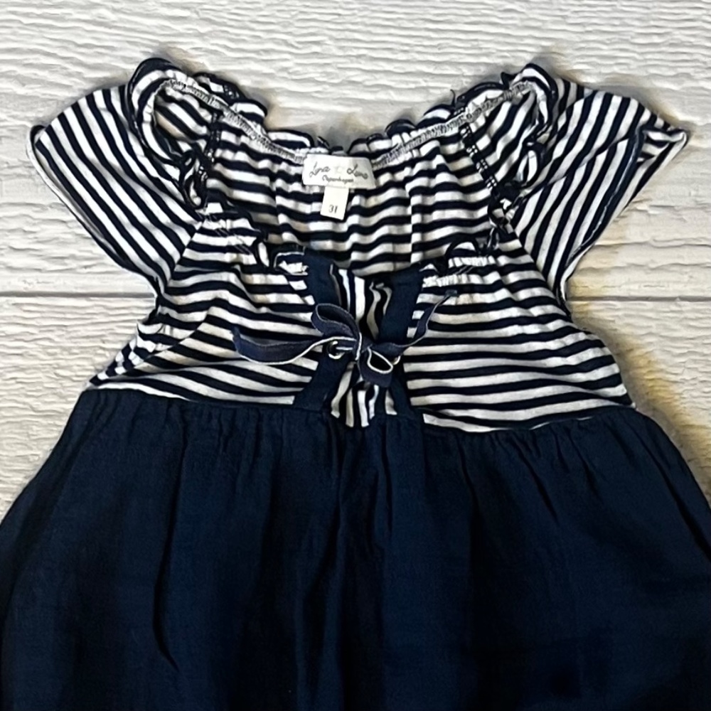 EUC {Luna Luna Copenhagen} Navy & White Striped Sailor Swing Dress | Girls 3T - Picture 9 of 15